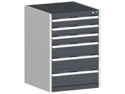 ladekast HxBxD 900x650x650mm 6laden romp RAL7035 front RAL7016