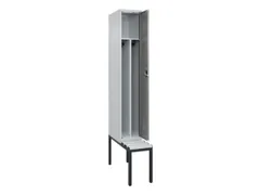 locker met bank,voor scheiding van kleding,HxBxD 2120x300x815mm,1vak