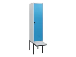 locker met bank,HxBxD 1950x400x815mm,1vak,vak B 400mm,draaigrendel