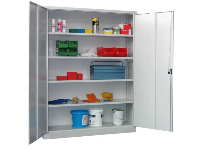 Ruime Draaideurkast Hxbxd 1950X1500X400Mm 4Legborden Ral7035