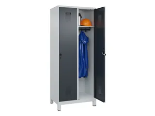 locker,HxBxD 1950x800x500mm,2vak,vak B 400mm,draaigrendel,voeten - 1