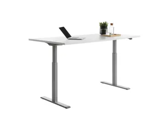 Elektrisch ihv bureau,HxBxD 700-1200x1800x800mm,blad wit,T-voet grijs - 4
