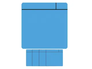 Magneet scrum 75x75mm lichtblauw 5 stuks - 1