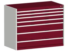ladekast 1000x1300x650mm 7laden zware lasten RAL7035 front RAL3004
