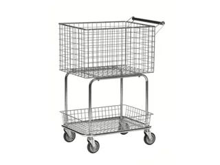 korfwagen,draagverm. 100kg,2etage(s),HxLxB 950x690x410mm - 1