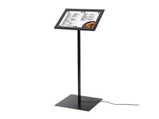 Menustandaard Vergrendelbaar Zwart LED Verlichting 2xA4 - 1