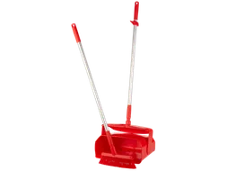 Vikan Hygiene stofblik + veger combinatieset alu steel 840mm Rood