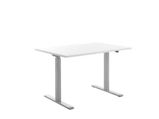 Elektrisch ihv bureau,HxBxD 700-1200x1200x800mm,blad wit,T-voet grijs - 2