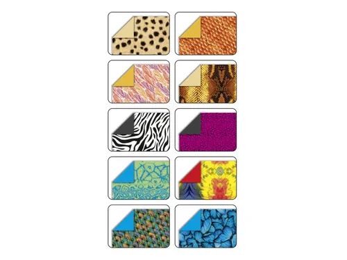 Vouwblaadjes Folia 80gr 15x15cm 50 vel 2-zijdig 10 wildlife designs