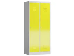 garderobekast 1800x800x500mm 2vak klink sokkel romp RAL7035 RAL1018