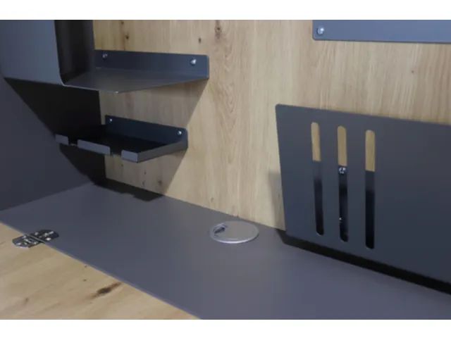 wandbureau,in-/uitklapbaar,HxBxD 650x1200x260mm,blad eiken