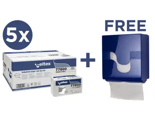 Voordeelbundel Celtex handdoekpapier met gratis Omnia Labor dispenser - 1