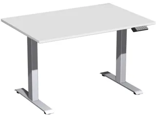 Elektrisch ihv bureau,HxBxD 630-1280x1200x800mm,blad lichtgrijs - 1