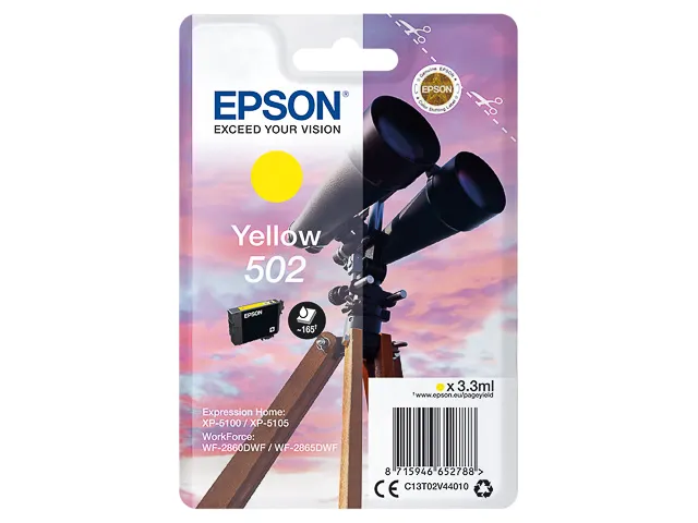 Inktcartridge Epson 502 geel C13T02V44010