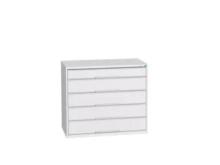 ladekast HxBxD 900x1050x550mm 5laden romp RAL7035 front RAL7035 - 1