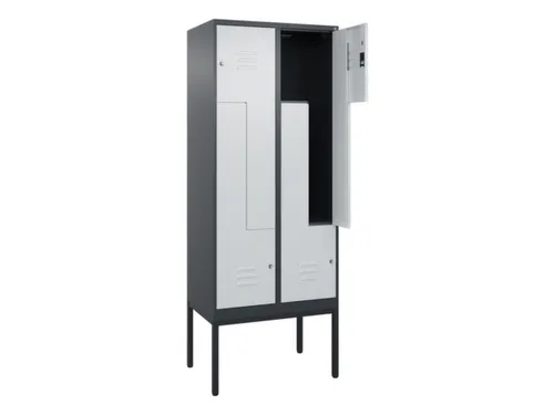 Z-garderobekast,HxBxD 2120x800x500mm,vak B 200/400mm,cil.-slot