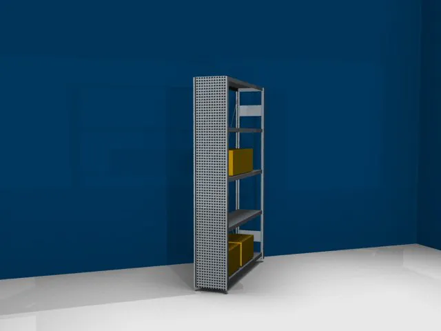 paroi latérale,p. rayonnage sans boulons,HxP 2000x300mm,galvanisé