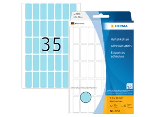 HERMA 2353 Universele etiketten 12x30mm Blauw 1120 stuks - 1
