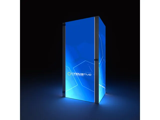 Brightbox Pro Flex Opbergruimteset 100x250 cm LED-verlichte beurswand