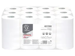 Papernet Handdoekrol Centerfeed 401588 1-Laags wit Pak à 12 Stuks