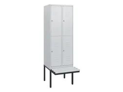 Dubbeldekse dekenkist,HxBxD 1950x600x815mm,2x2vak.,vak B 300mm
