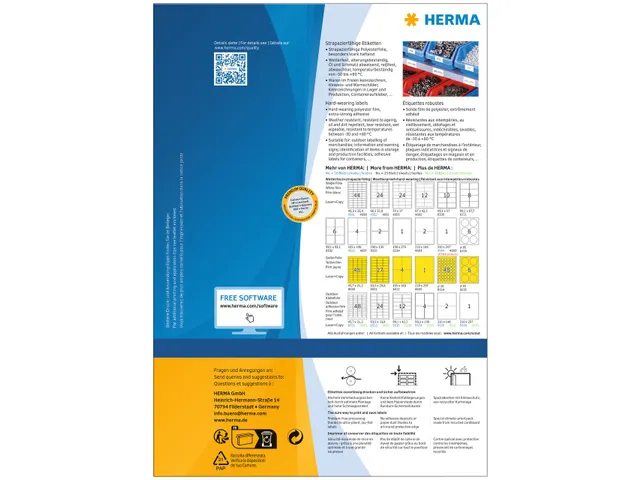 Etiquette HERMA 10784 210x297mm résistante aux intempéries blanc 80