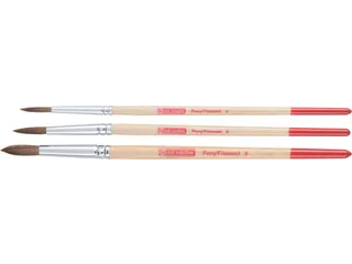 Aquarelpenselenset Ponyhaar En Polyester, Set à 3 Stuks - 1