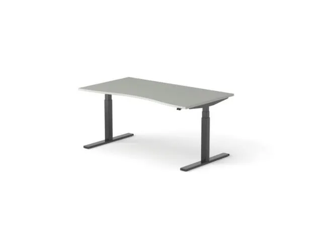 Elektrisch ihv bureau HxBxD 640-1300x1600x900/800mm blad grijs