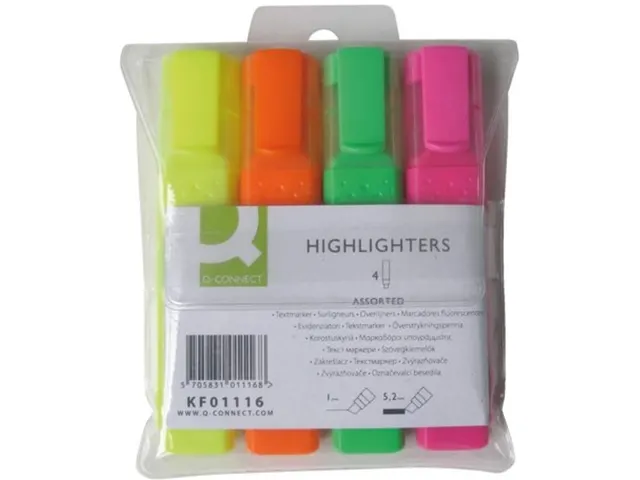 Markeerstift Assorti Etui Van 4 Stuks
