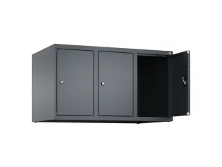 opzetkast,v. locker,3vak.,vak B 300mm,HxBxD 500x900x500mm,cilinderslot - 1