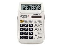 ACROPAQ AC901WH - School rekenmachine Harde cover Wit