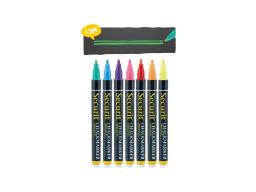 Krijtstift Securit Sma-100 Rond 1-2mm Assorti 7 Stuks
