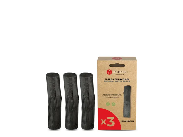 Waterfilter houtskool Les Artistes Paris set a 3 stuks Binchotan