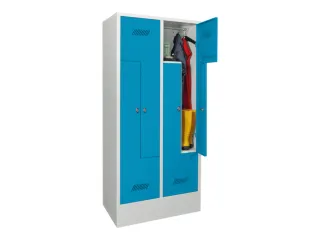 Z-garderobekast,HxBxD 1850x800x500mm,vak B 400mm,RAL7035,front RAL5012 - 2