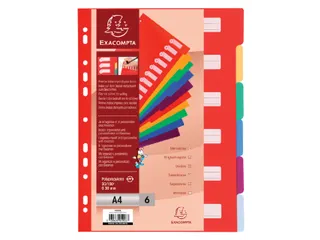 Tabbladen Exacompta A4 11-Gaats 6-Delig Assorti Pp - 3