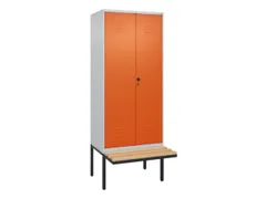 armoire vestiaire noir et blanc HxlxP 2120x800x815mm 2compart.