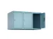 opzetkast,v. locker,3vak.,vak B 300mm,HxBxD 500x900x500mm,cilinderslot