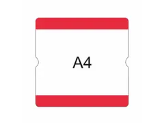 beschrijfbare hoes,markering HxB 302x290mm,PVC,rood