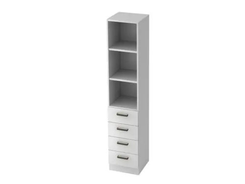 combikast,HxBxD 2000x406x420mm,3ordnerhoogte stelling,4lade(n)