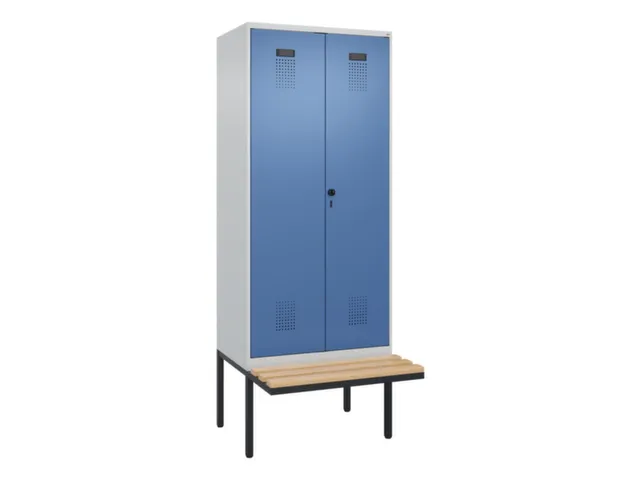 armoire vestiaire avec banc noir et blanc,HxlxP 2120x800x815mm
