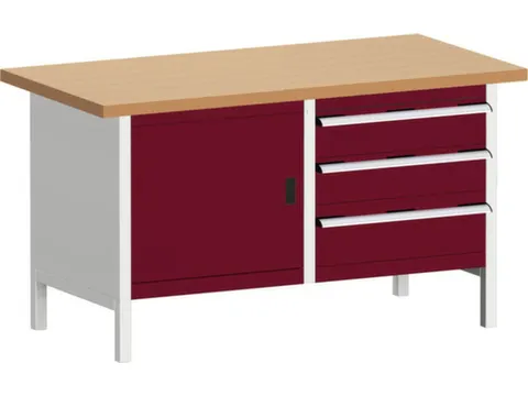 werkbank met opbergruimte,HxBxD 840x1500x750mm,beukenblad