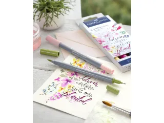 Duo aquarelmarker Goldfaber etui 6 stuks Lettering - 11