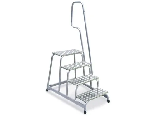 Montagetrap Aluminium H0 8m 4treden Platform Treden Traanplaat Leuning