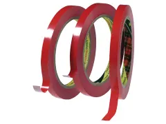 Plakband voor zakkensluitapparaat 12mmx66m rood