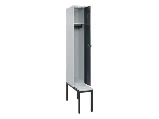 locker met bank,HxBxD 2120x300x815mm,1vak,vak B 300mm,draaigrendel - 1