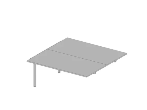 Aanbouwtafel I.h.v. Benchtafel 4-Voet 680-760X1600X1600Mm Grijs