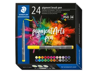 Brushpen Staedtler PigmentArts set à 24 kleuren - 1