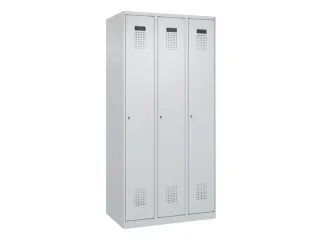 locker,HxBxD 1850x900x500mm,3vak,vak B 300mm,cil.-slot,staand op vloer - 3