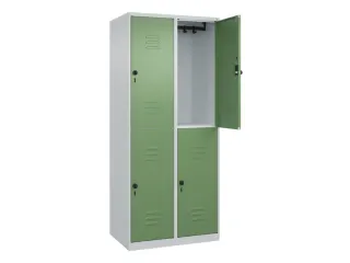 dubbeldekse locker,HxBxD 1850x800x500mm,2x2vak.,vak B 400mm - 2