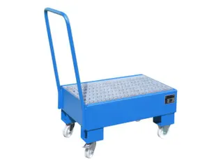 verrijdbare opvangbak,v. 2x60l vat,opvangvol. 61l,HxBxD 1075x500x940mm - 1
